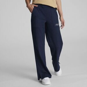 PUMA Womens Size XS High Rise Yoga Pant Navy Blue Pinkish Purple Logo